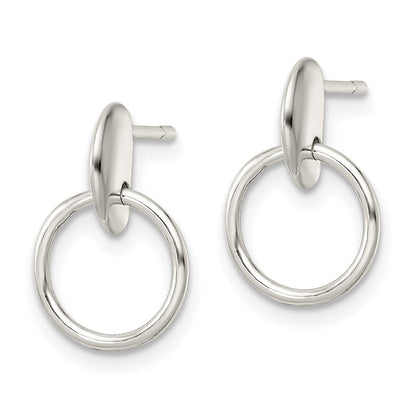 Sterlingsilber Kreis Hängend Ohrstecker
