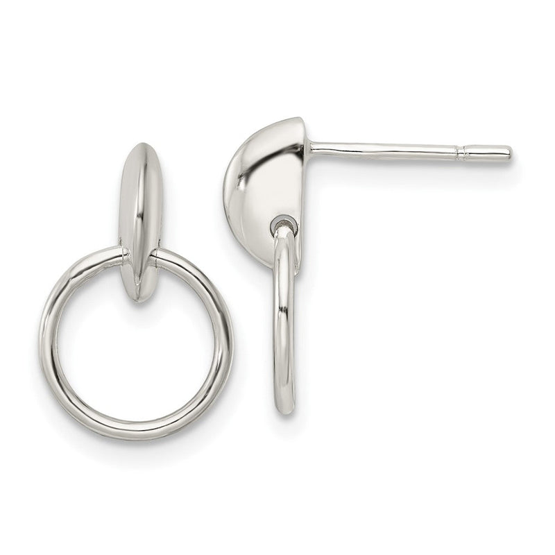 Sterlingsilber Kreis Hängend Ohrstecker