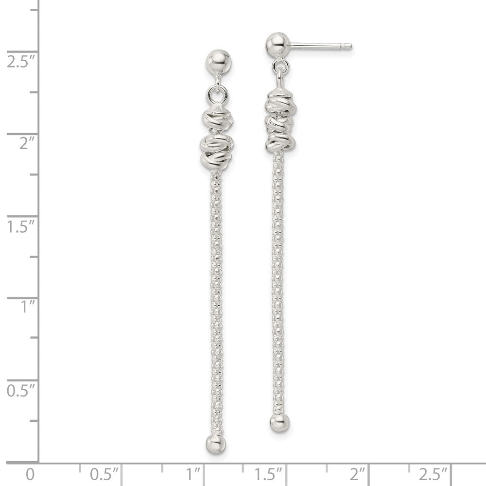 Sterlingsilber Fantasie Knoten mit Kette Stecker Ohrhänger