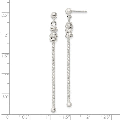 Sterlingsilber Fantasie Knoten mit Kette Stecker Ohrhänger