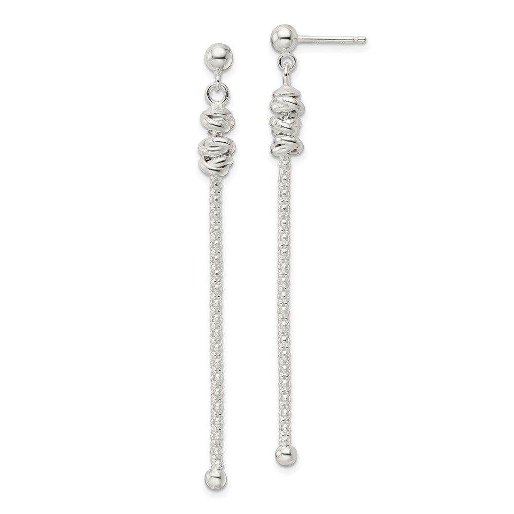 Sterlingsilber Fantasie Knoten mit Kette Stecker Ohrhänger