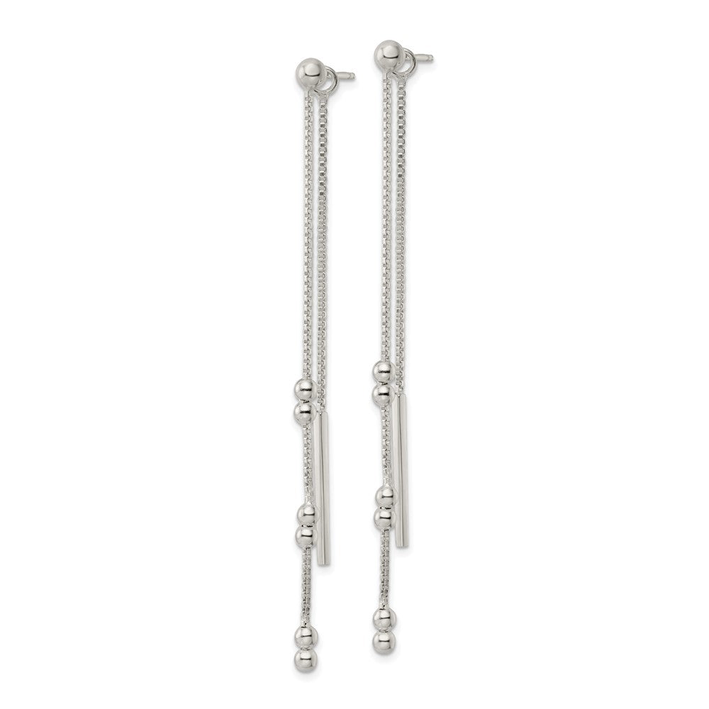 Sterlingsilber Kette und Stab Hängend Ohrstecker