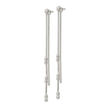 Sterlingsilber Kette und Stab Hängend Ohrstecker