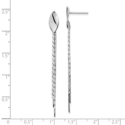 Sterlingsilber Rhodiniert Poliert Fantasie Kette Stecker Ohrhänger