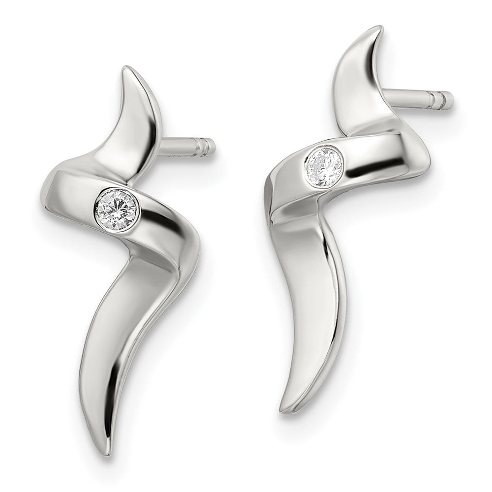 Sterlingsilber Zirkonia Schleife Ohrstecker