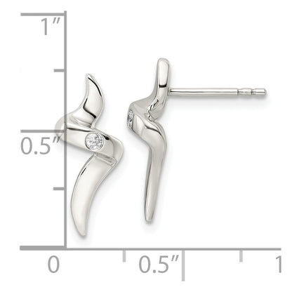 Sterlingsilber Zirkonia Schleife Ohrstecker