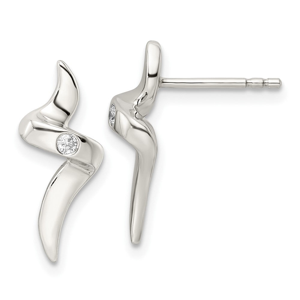 Sterlingsilber Zirkonia Schleife Ohrstecker