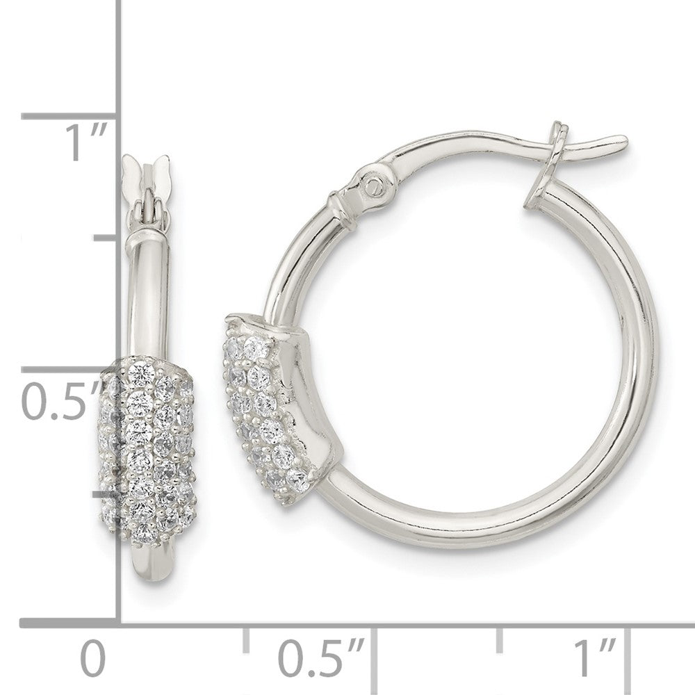 Sterlingsilber Poliert Zirkonia Creolen