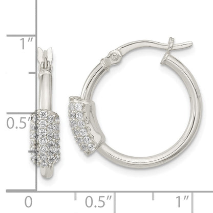 Sterlingsilber Poliert Zirkonia Creolen