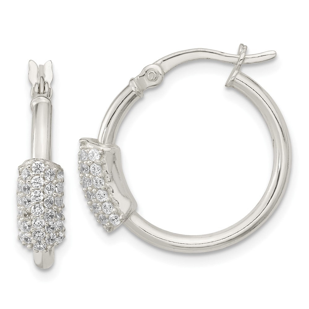 Sterlingsilber Poliert Zirkonia Creolen
