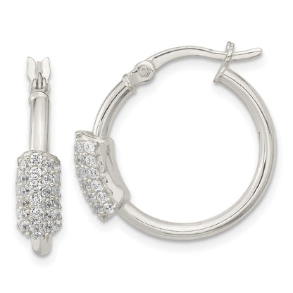 Sterlingsilber Poliert Zirkonia Creolen
