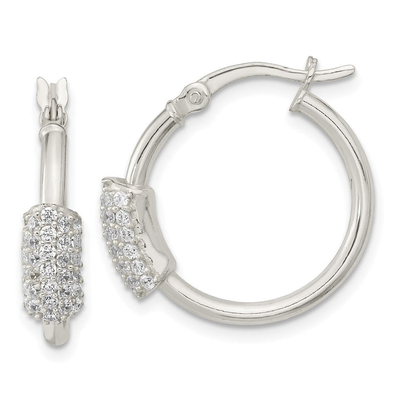Sterlingsilber Poliert Zirkonia Creolen