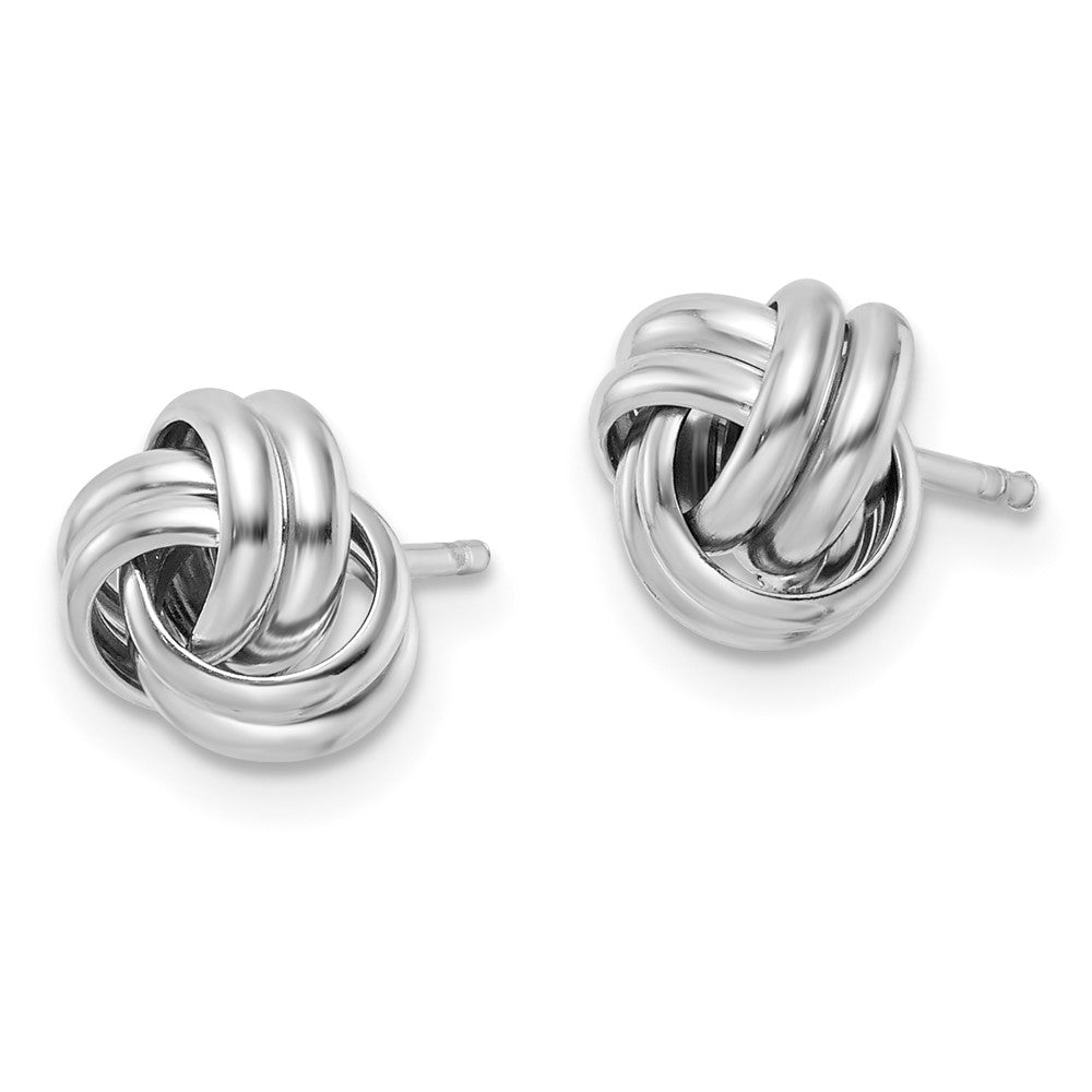 Sterlingsilber Rhodiniert Stecker Poliert Liebe Knoten Ohrringe
