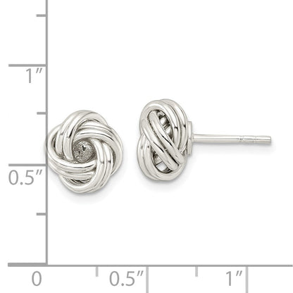 Sterlingsilber Poliert Liebe Knoten Ohrstecker