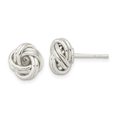 Sterlingsilber Poliert Liebe Knoten Ohrstecker