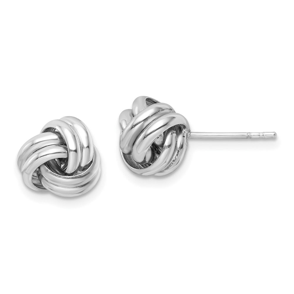 Sterlingsilber Rhodiniert Stecker Liebe Knoten Ohrringe