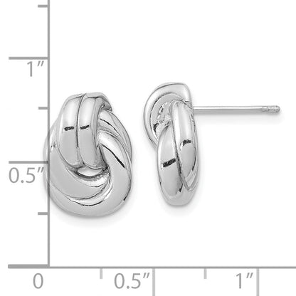 Sterlingsilber Rhodiniert Liebe Knoten Hohl Ohrstecker