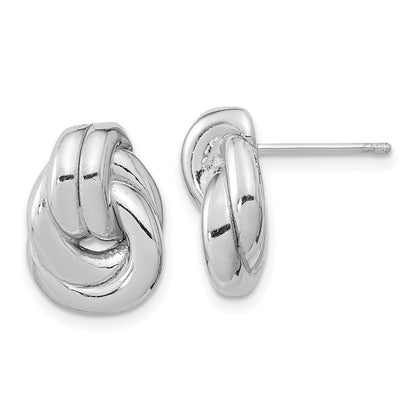 Sterlingsilber Rhodiniert Liebe Knoten Hohl Ohrstecker