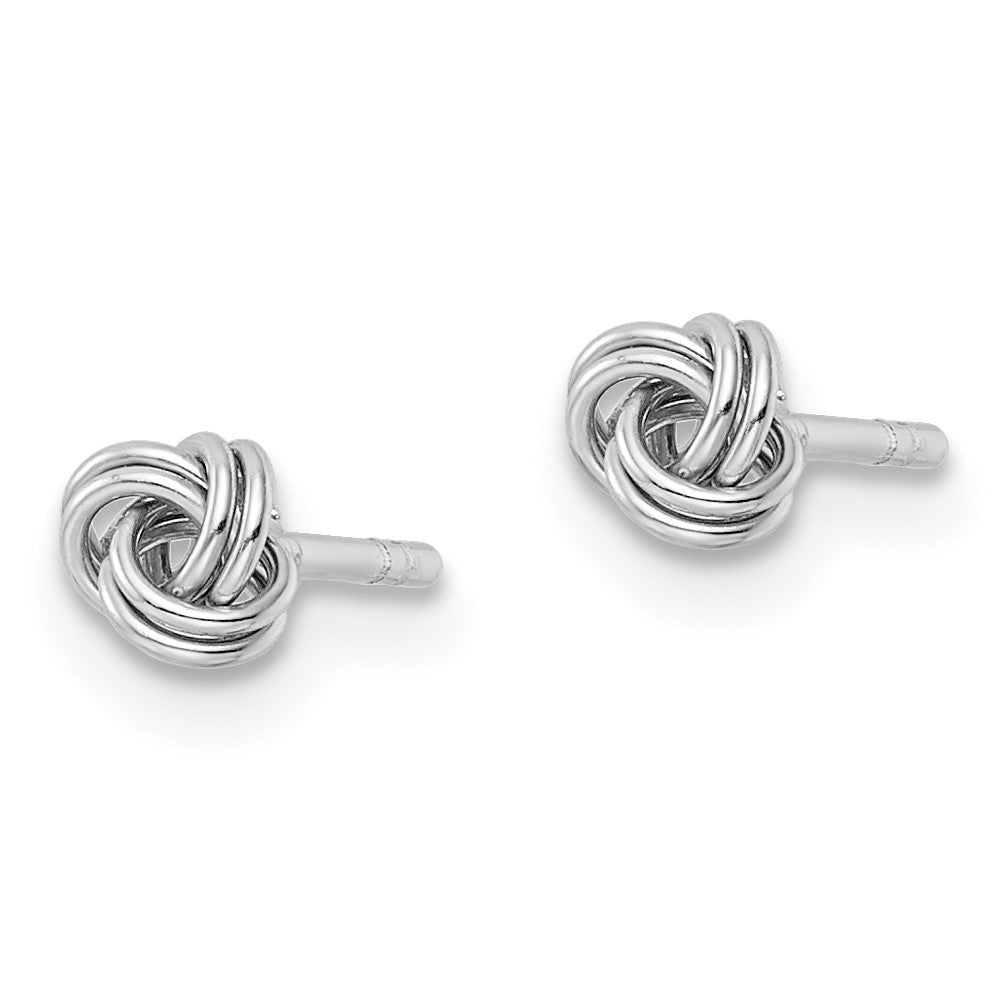 Sterlingsilber Rhodiniert Stecker Liebe Knoten Ohrringe