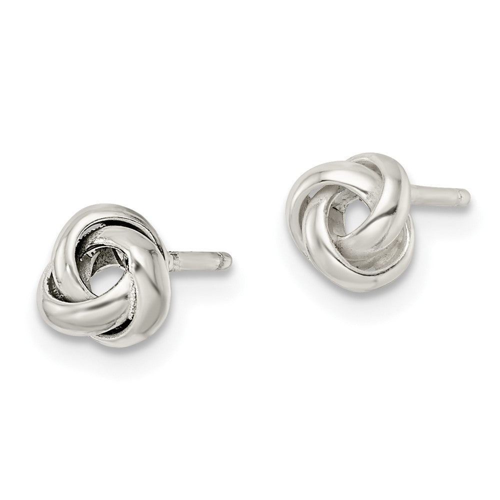 Sterlingsilber Poliert Liebe Knoten Ohrstecker