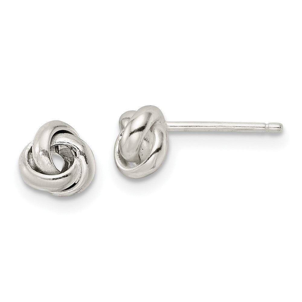 Sterlingsilber Poliert Liebe Knoten Ohrstecker