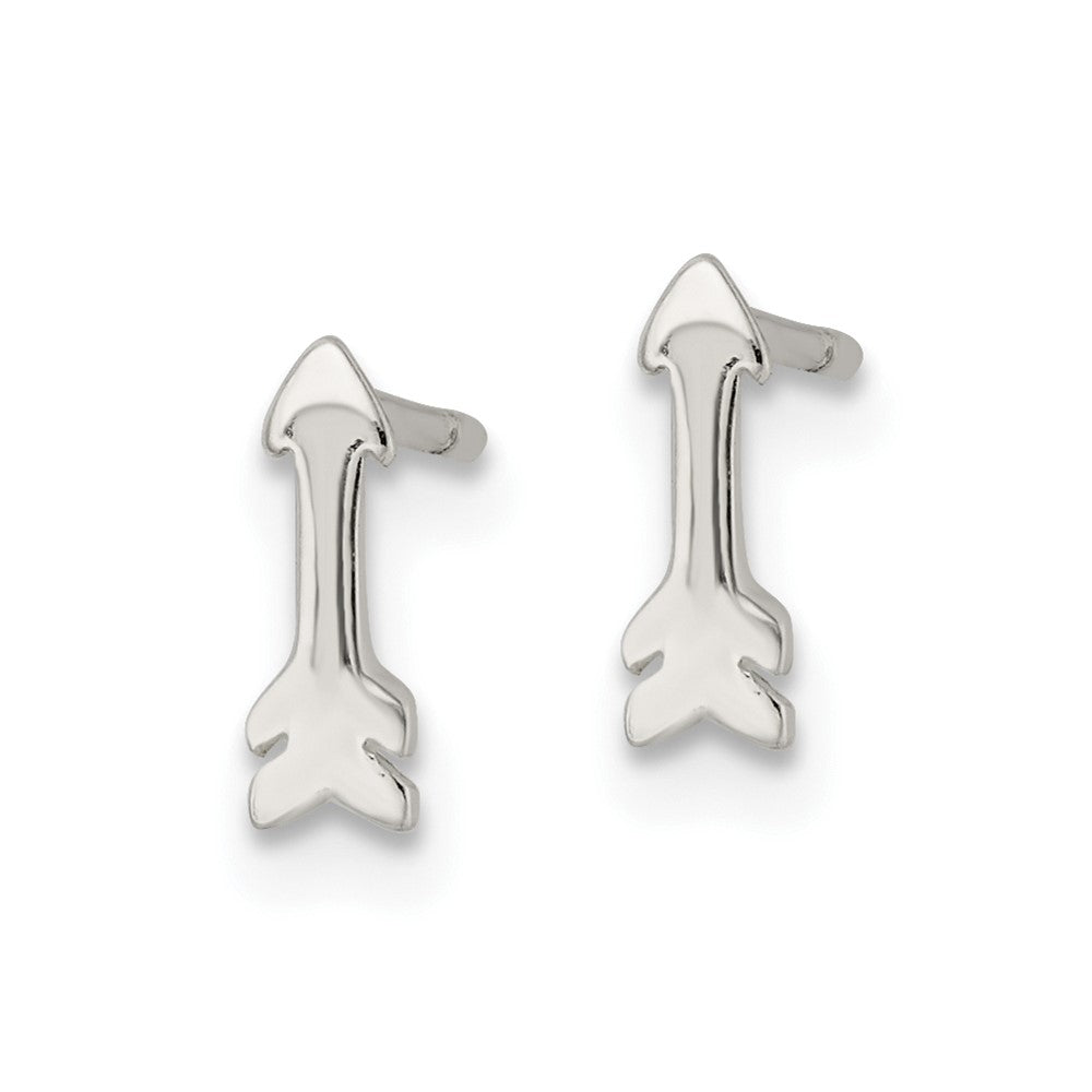 Sterlingsilber Poliert Winzig Pfeil Ohrstecker