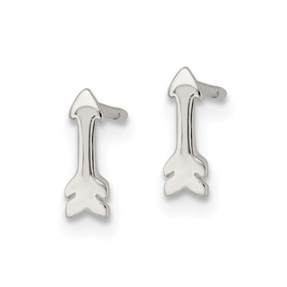 Sterlingsilber Poliert Winzig Pfeil Ohrstecker