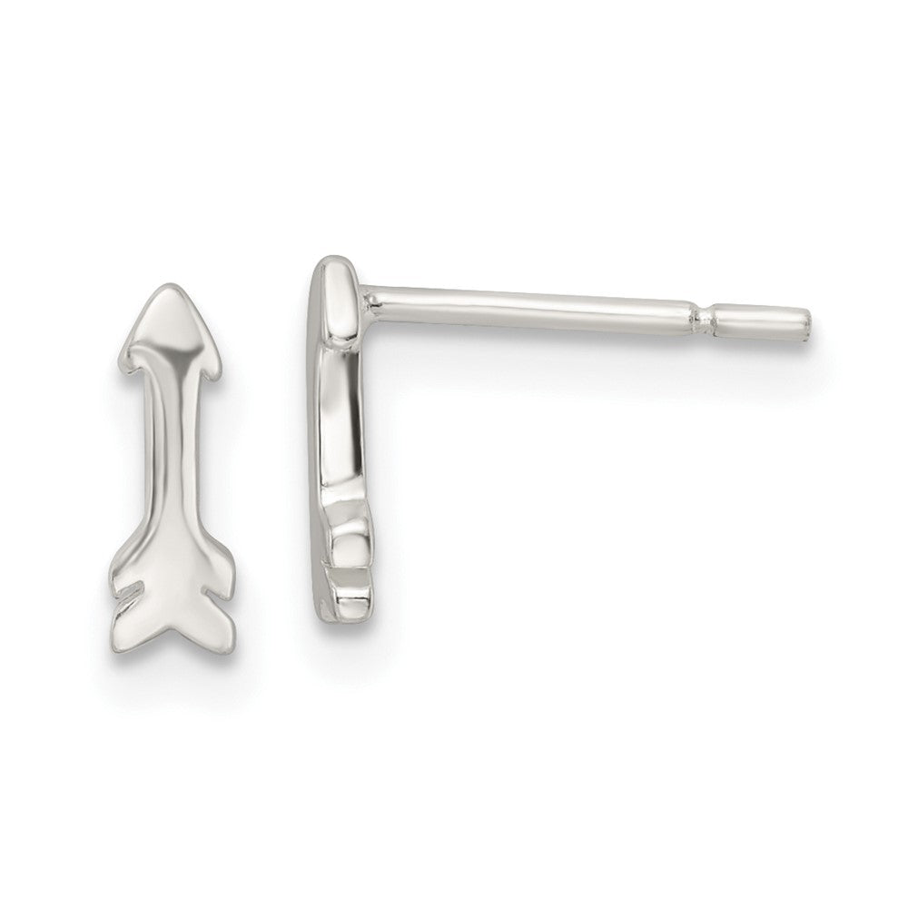 Sterlingsilber Poliert Winzig Pfeil Ohrstecker
