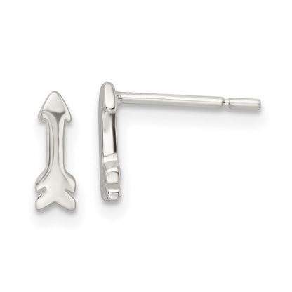 Sterlingsilber Poliert Winzig Pfeil Ohrstecker