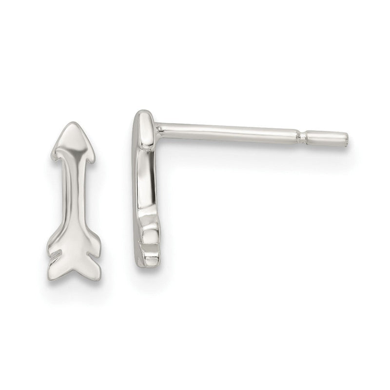 Sterlingsilber Poliert Winzig Pfeil Ohrstecker