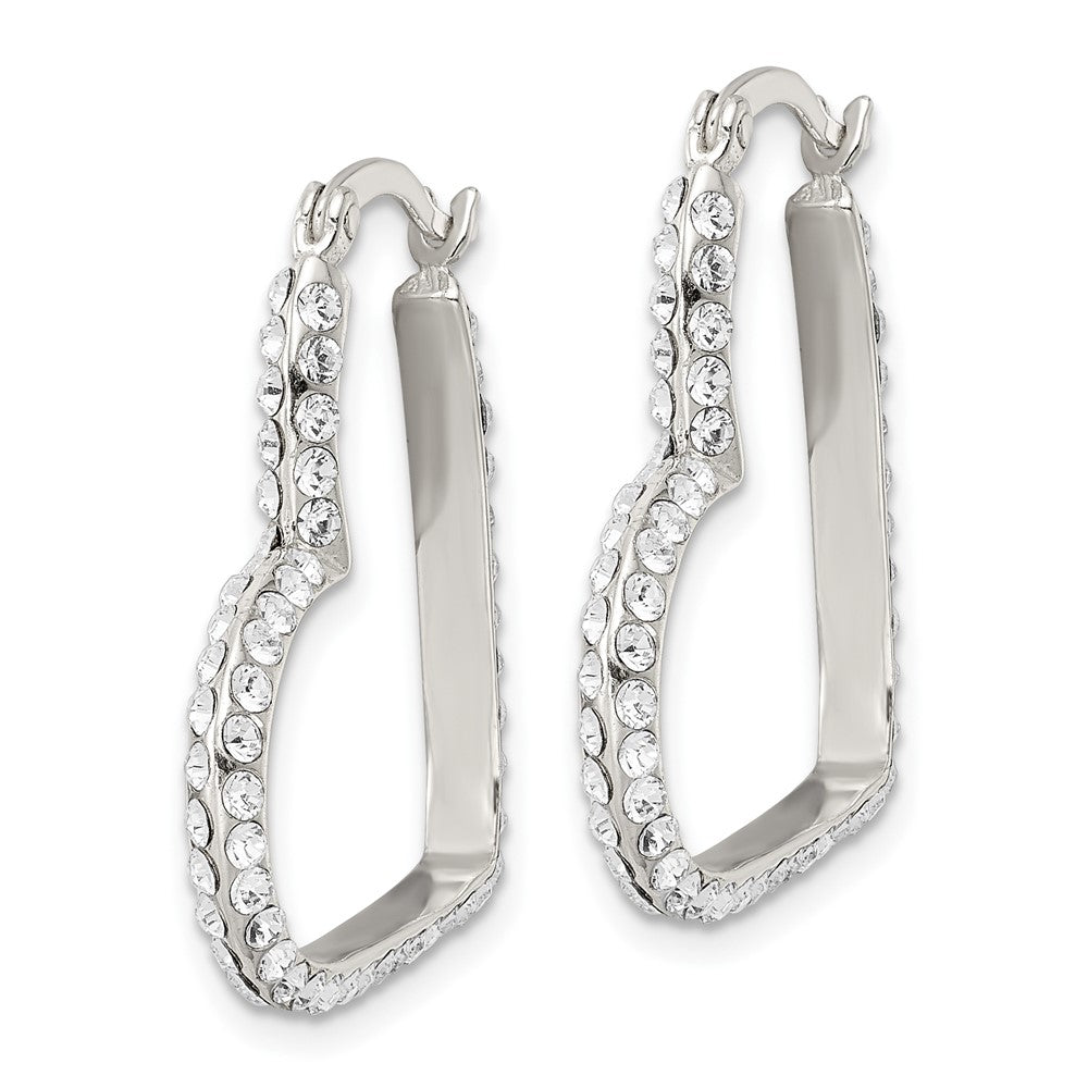 Sterlingsilber Zirkonia Herz Creolen