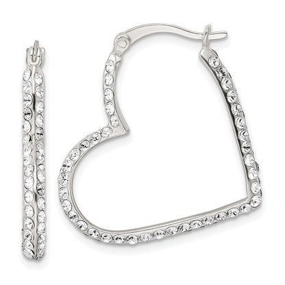 Sterlingsilber Zirkonia Herz Creolen