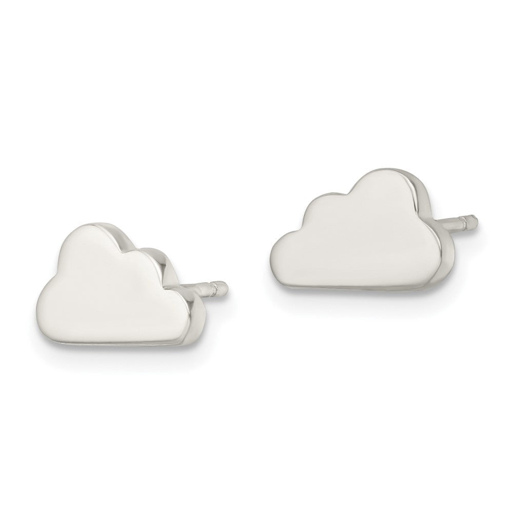 Sterlingsilber Poliert Cloud Ohrstecker