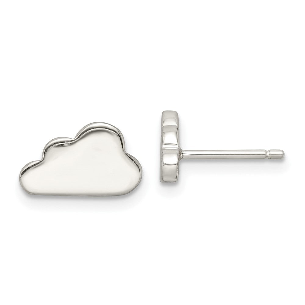 Sterlingsilber Poliert Cloud Ohrstecker