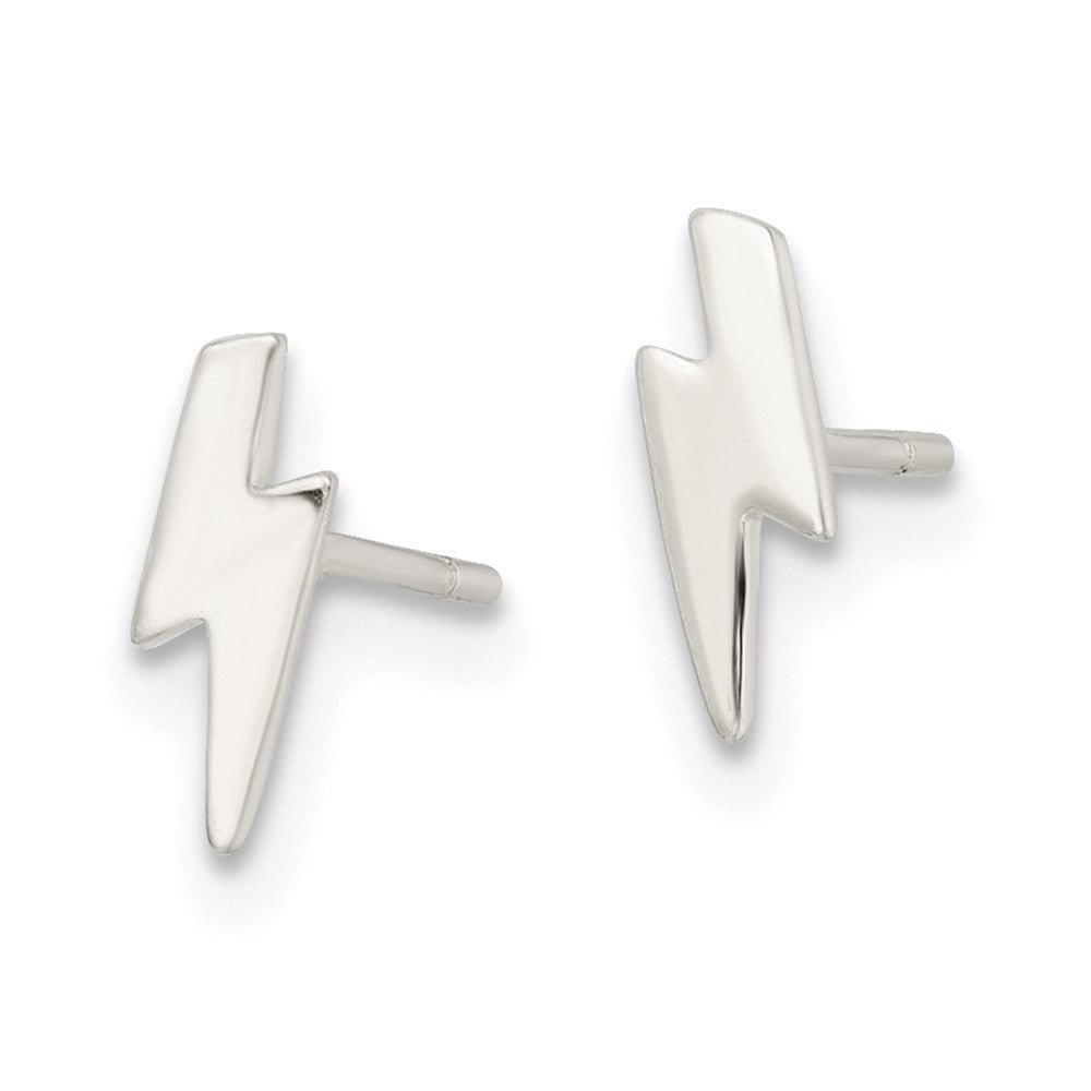 Sterlingsilber Poliert Winzig Blitz Ohrstecker