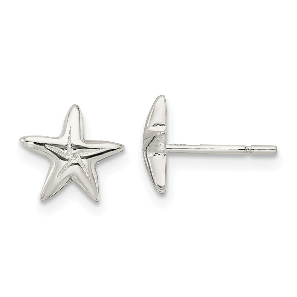 Sterlingsilber Poliert Seestern Ohrstecker