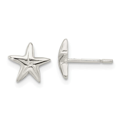 Sterlingsilber Poliert Seestern Ohrstecker