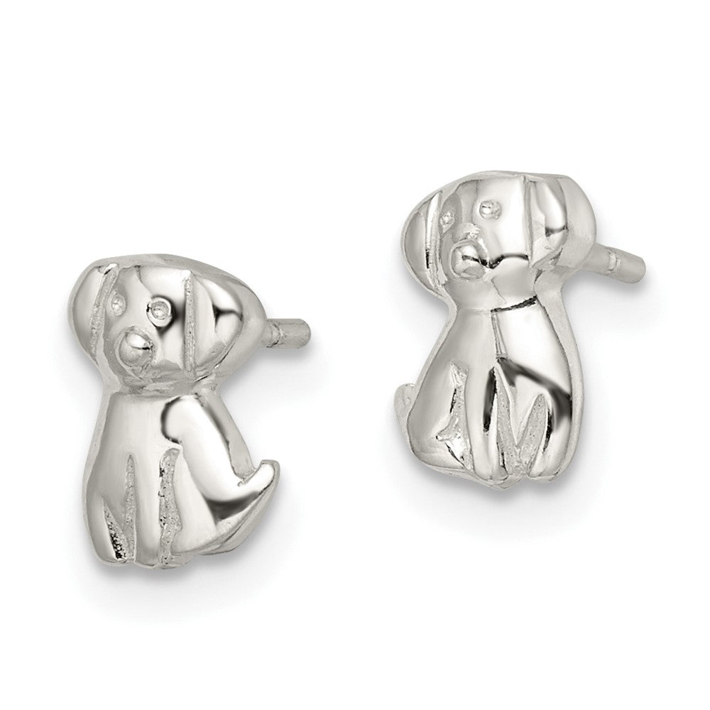 Sterlingsilber Poliert Puppy Ohrstecker