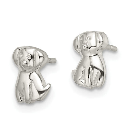 Sterlingsilber Poliert Puppy Ohrstecker