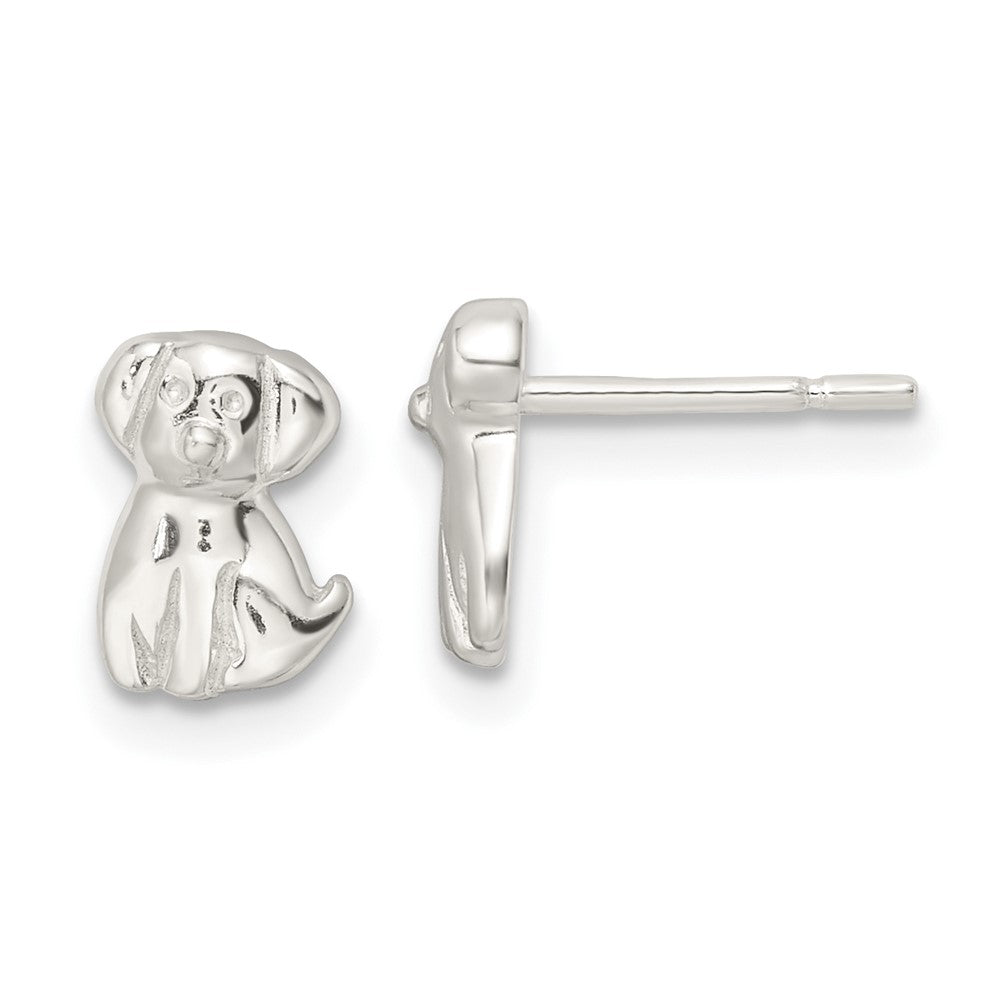 Sterlingsilber Poliert Puppy Ohrstecker