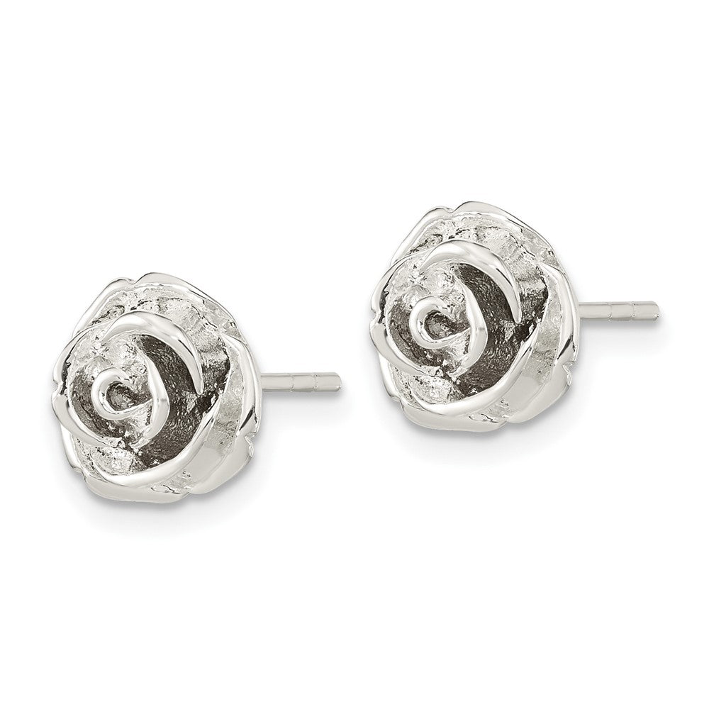 Sterlingsilber Poliert Rose Ohrstecker