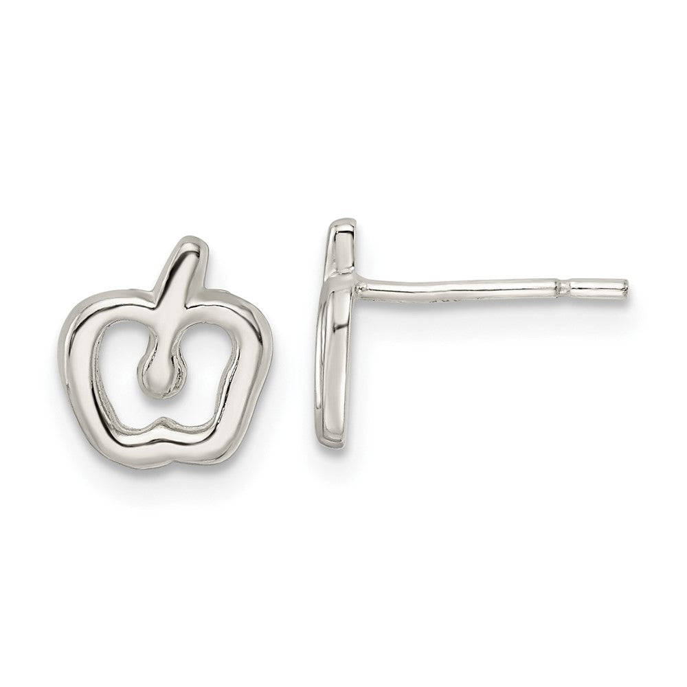 Sterlingsilber Poliert Apple Ohrstecker