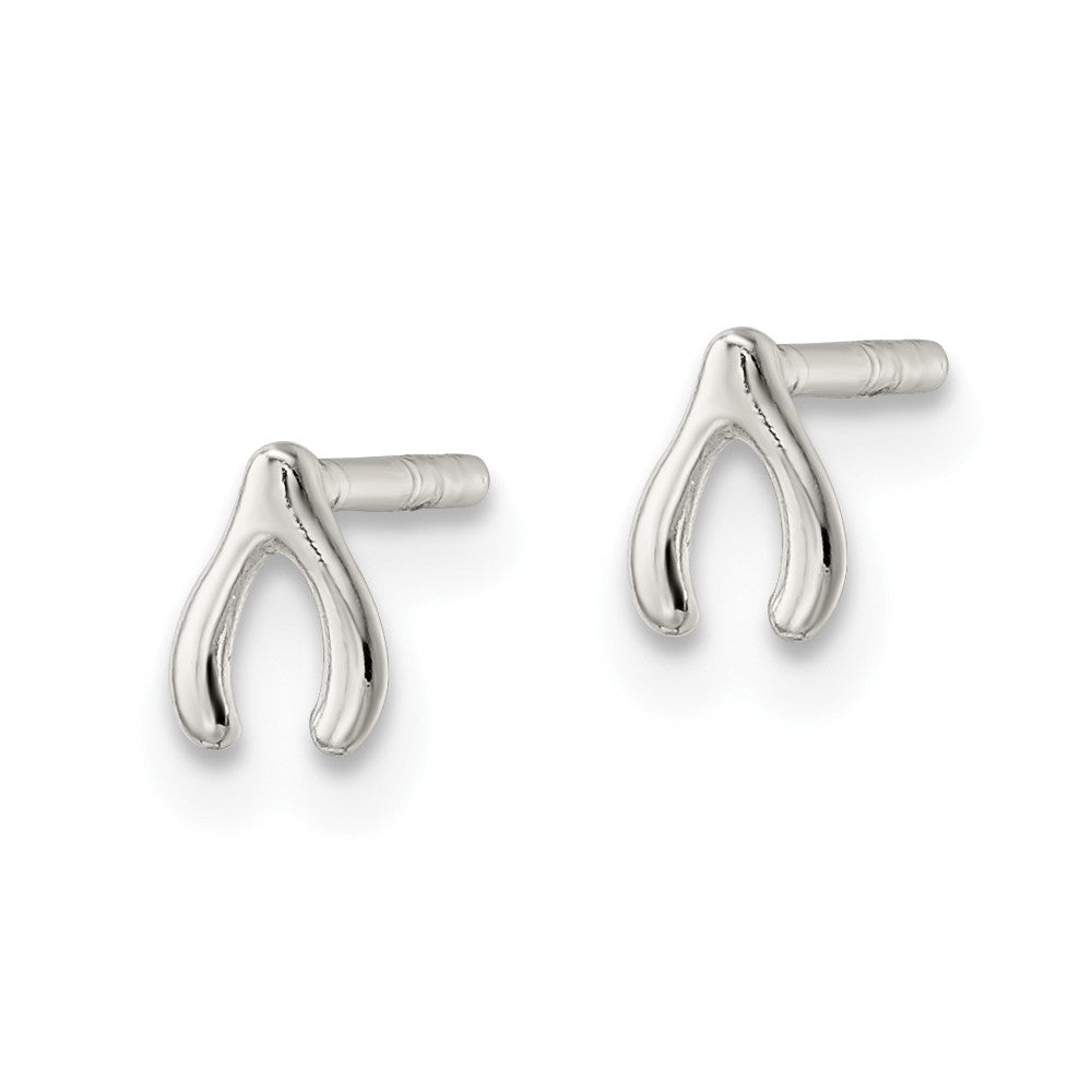 Sterlingsilber Poliert Wunsch Bone Ohrstecker