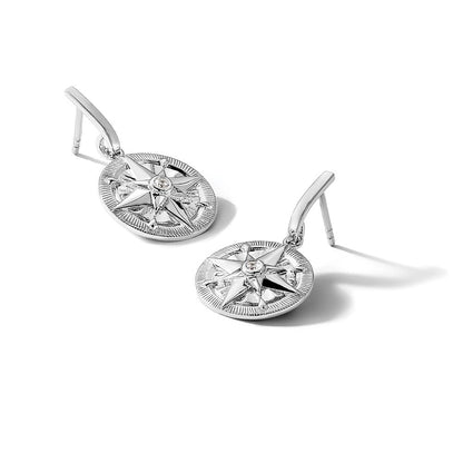 Sterlingsilber Rhodiniert Rosa Kristall Flamingo Ohrstecker