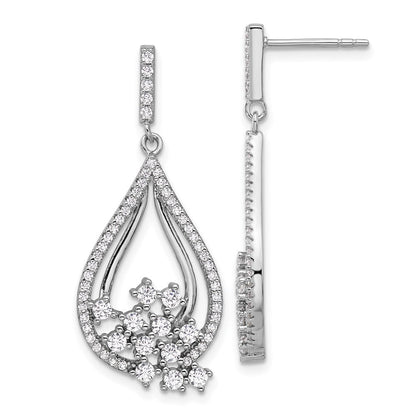 Sterlingsilber Rhodiniert Fantasie Zirkonia Ohrhänger