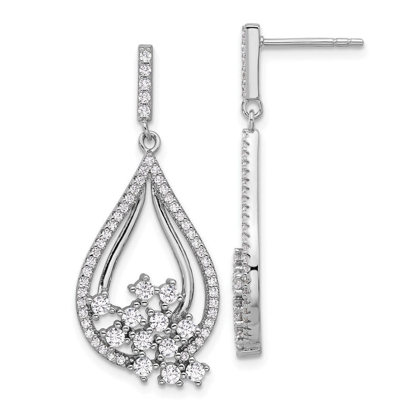 Sterlingsilber Rhodiniert Fantasie Zirkonia Ohrhänger