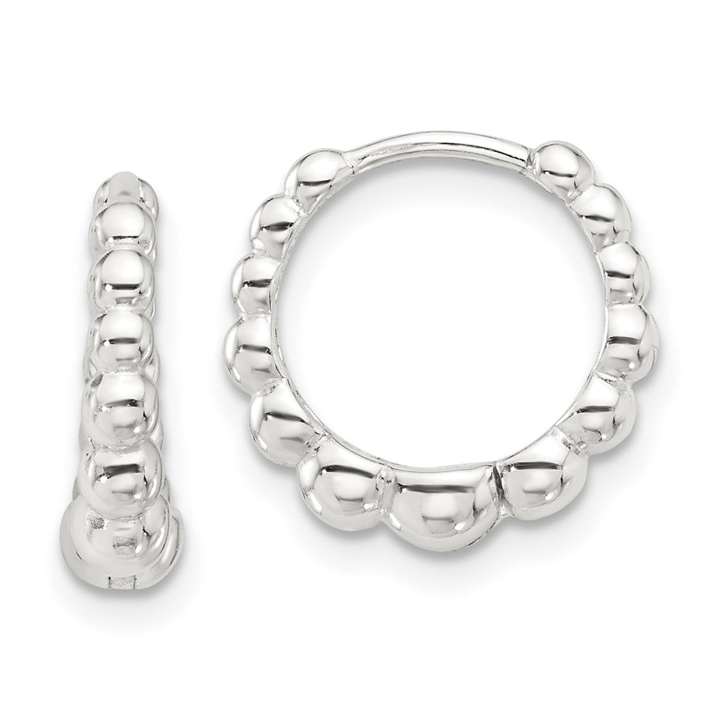 Sterlingsilber E-coated Gekugelt Klappbar Creolen