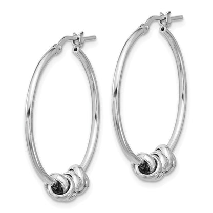 Sterlingsilber Rhodiniert Poliert Liebe Knoten Creolen