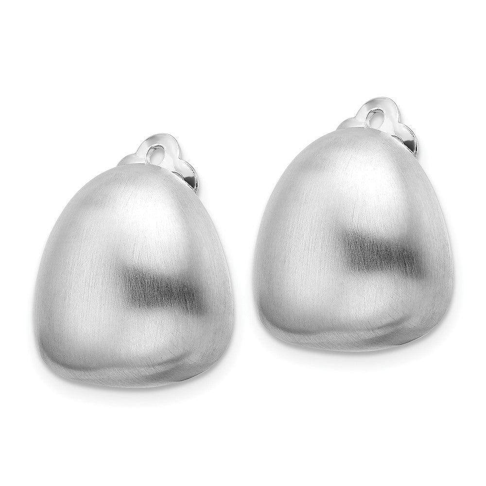 Sterlingsilber Rhodiniert Satiniert Non-pierced Ohrringe