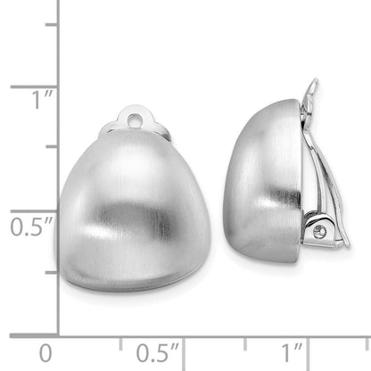 Sterlingsilber Rhodiniert Satiniert Non-pierced Ohrringe